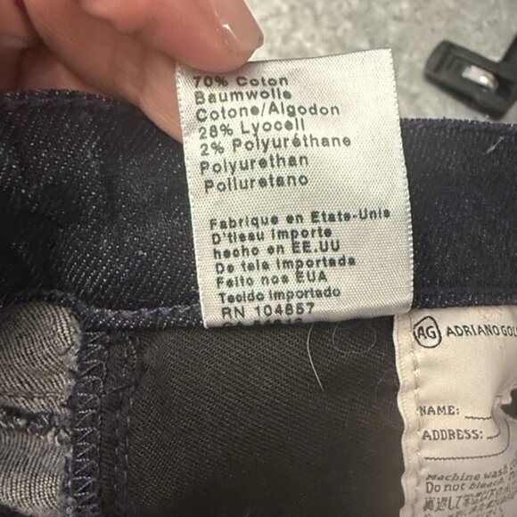 AG Adriano Goldschmied Dark Blue Flare Jeans - Picture 7 of 8